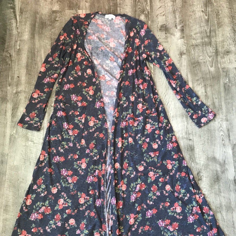 Lularoe Floral Sarah Duster Sweater